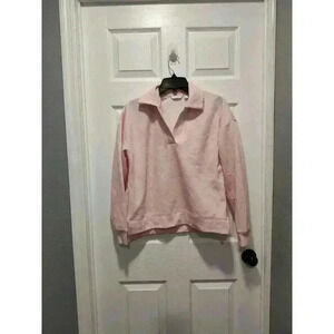 Lady Hagen Pink Golf V Neck Pullover‎ Sweatshirt Size Small